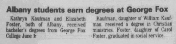 Clipping from Albany Democrat-Herald